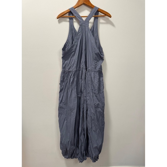 Daily Practice by Anthropologie Blue Free Fall Zip Front Bungee Hem Dress Large - Picture 4 of 7